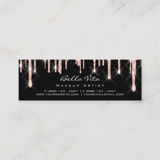 Tarjeta de lealtad 6 Punch Makeup Belleza Corazón  (Anverso)