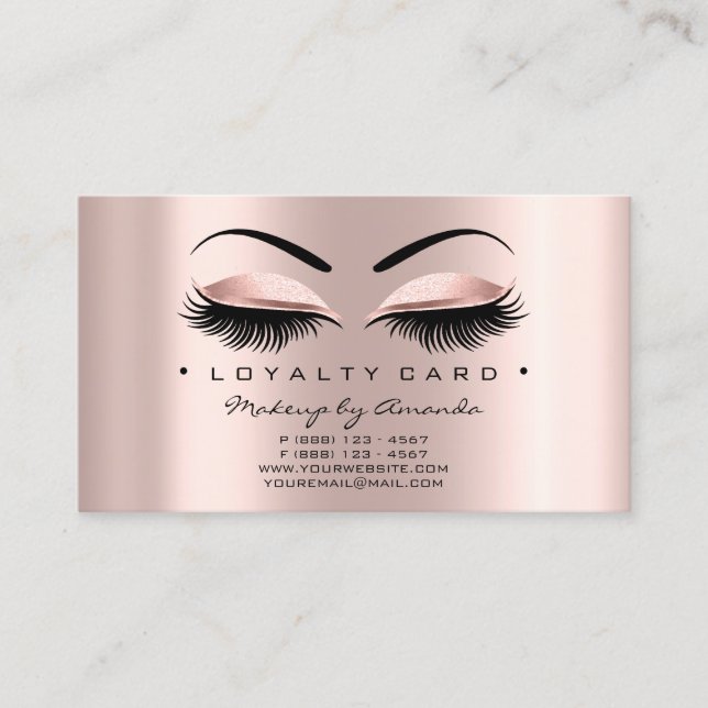 Tarjeta de Lealtad 6 Punch Makeup Lazas Corazón Ro (Anverso)
