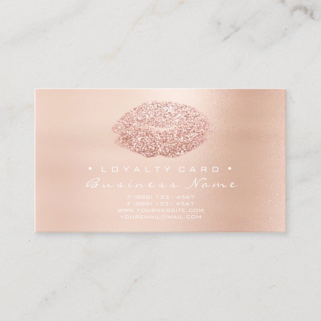 Tarjeta de Lealtad 6 Salón De Belleza Besar Levant (Anverso)