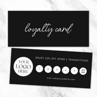 Tarjeta de Lealtad con Logo Empresarial Elegante M