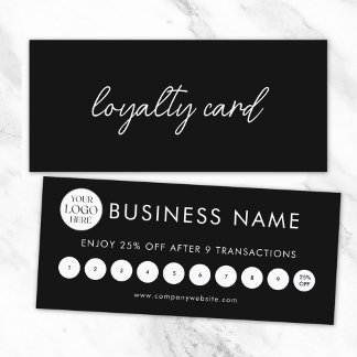 Tarjeta de Lealtad con Logo Profesional Elegante M