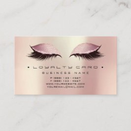 Tarjeta de lealtad Salón de belleza maquillaje Pol
