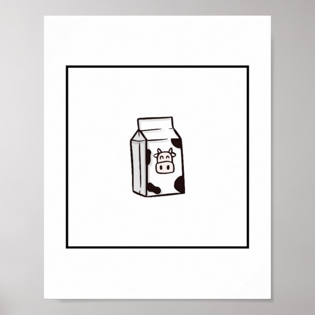 tarjeta de leche de vaca, impresión divertida (Frente)
