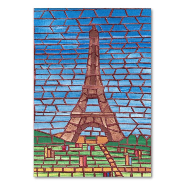 Tarjeta de lectura Mosaic Eiffel para adultos (Anverso)
