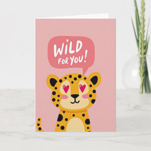 Tarjeta de leopardo lindo Salvaje para ti