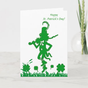 Tarjeta de Leprechaun del Día de San Patricio