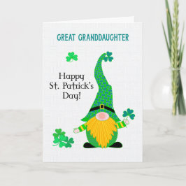 Tarjeta de Leprechaun divertida de St Patrick