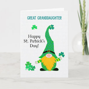 Tarjeta de Leprechaun divertida de St Patrick
