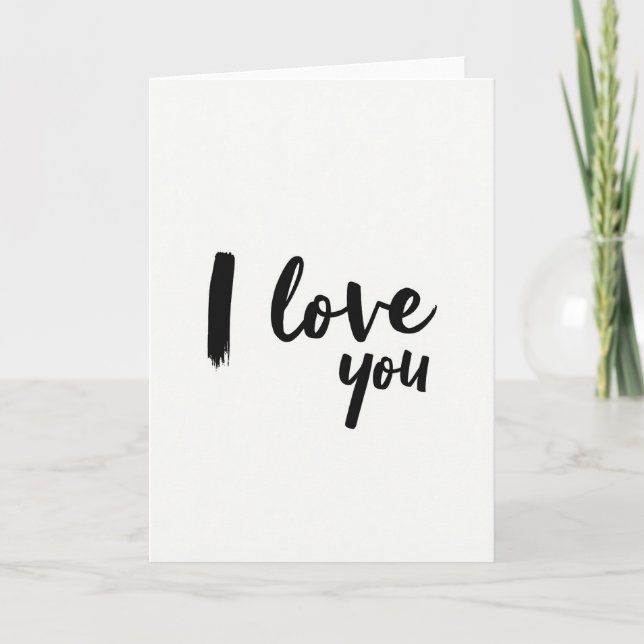 Tarjeta de letra Brush Te Amo (Anverso)