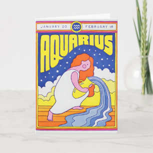 Tarjeta de letra de Acuario