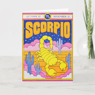 Tarjeta de letra de escorpio