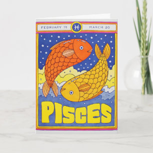 Tarjeta de letra de Piscis