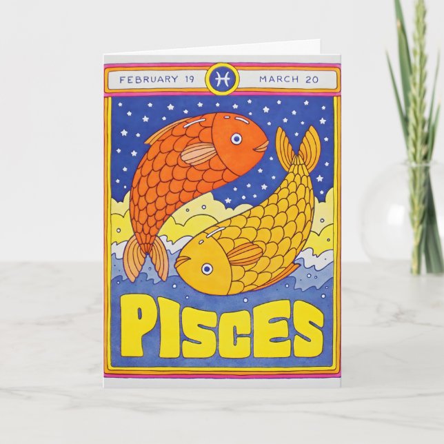 Tarjeta de letra de Piscis (Anverso)