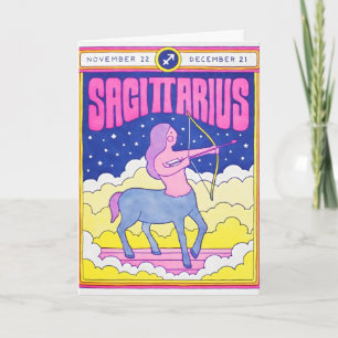 Tarjeta de letra de Sagitario