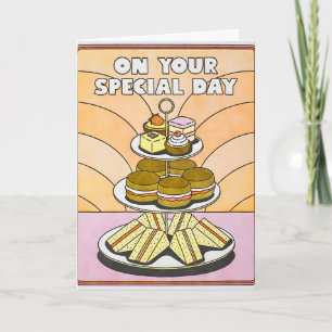 Tarjeta de letra de té de tu día especial