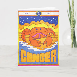Tarjeta de letra impresa de cáncer