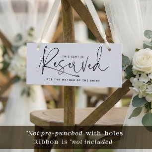 Tarjeta de Letra Minimalista de Boda Reservada