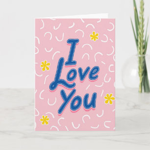 Tarjeta de letra negrita 'Te Amo'