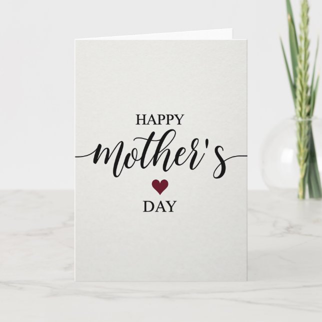 Tarjeta de letra Serif de Mamá Elegante (Anverso)