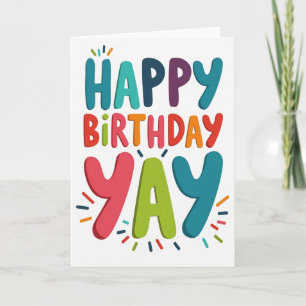 Tarjeta de Letras Brillantes y Divertidas
