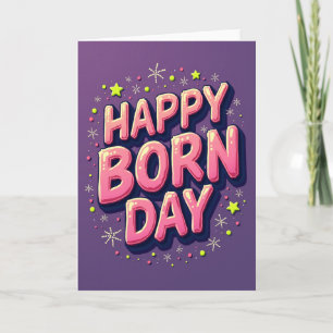 Tarjeta de Letras Burbuja Jubilosa
