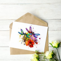 Tarjeta de libélula