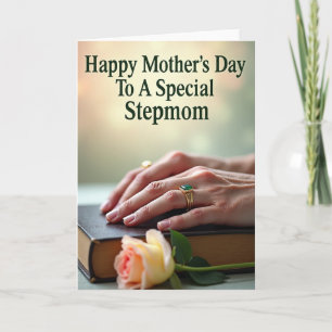 Tarjeta de Libro de Manos del Día de las Madres Fl