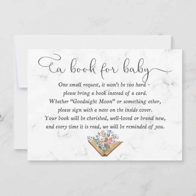 Tarjeta de libro para bebé, Baby Shower trae tarje (Anverso)