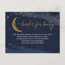 Tarjeta de libros Baby Shower de cielo nocturno so
