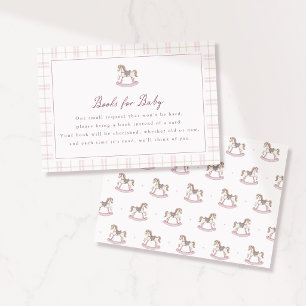 Tarjeta de Libros de Caballo de Balanza Rosa para 