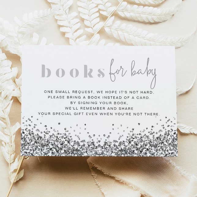 Tarjeta de libros de REGINA Silver Glitter Sequins (Subido por el creador)
