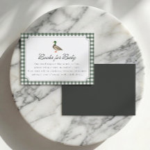 Tarjeta de libros para bebé pato de collar verde g