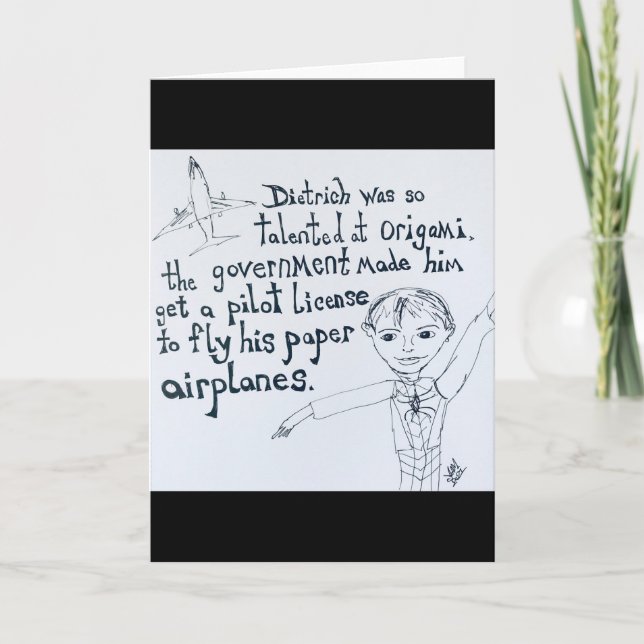 Tarjeta de licencia piloto para aviones de papel O (Anverso)