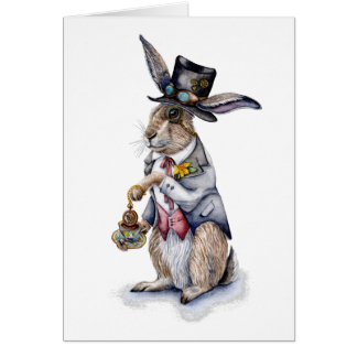 Tarjeta de liebre Steampunk March