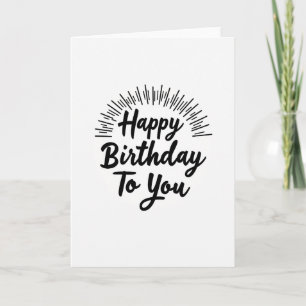 Tarjeta de líneas de cumpleaños radiantes