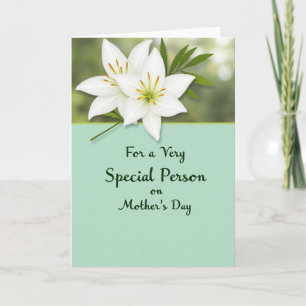 Tarjeta de lino especial para el día de la madre