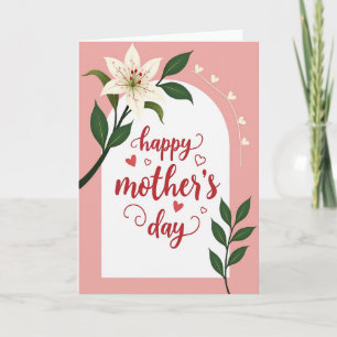 Tarjeta de lirio dulce para el día de la madre