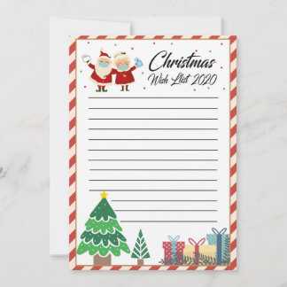 tarjeta de lista de deseos de navidades
