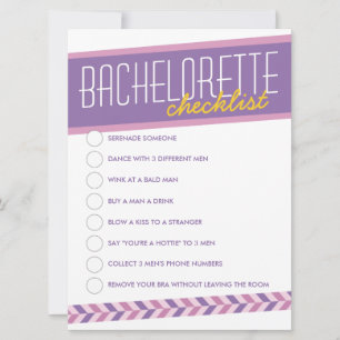 Tarjeta de lista de verificación de Bachelorette R