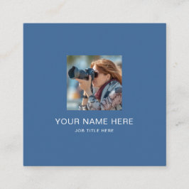 Tarjeta De Llamada Azul Moderna Con Tipografía Bla