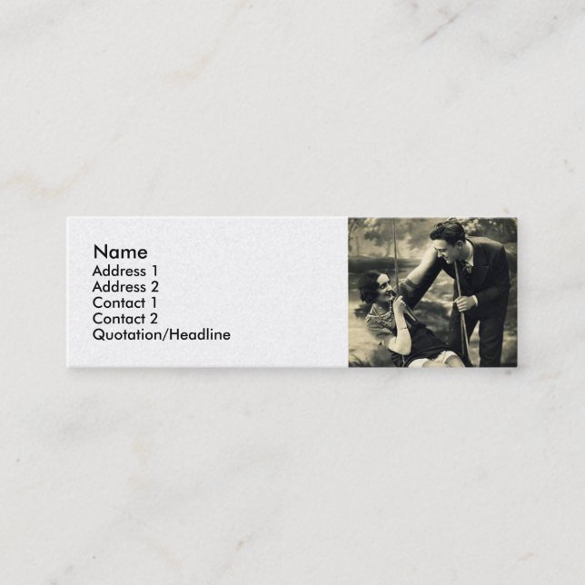 Tarjeta de llamada de giro vintage (Anverso)