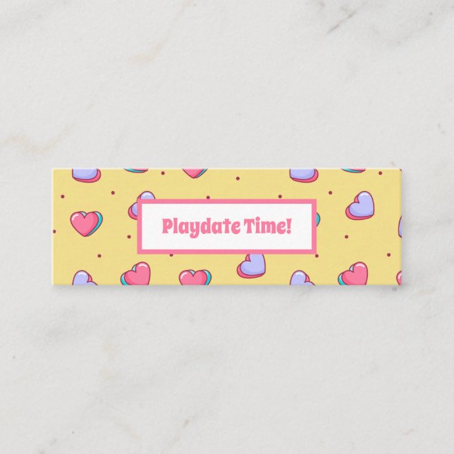 tarjeta de llamada de mamá para cita de juego (Anverso)