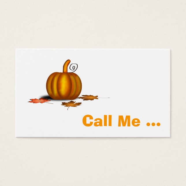 Tarjeta de llamada de otoño (Frente)