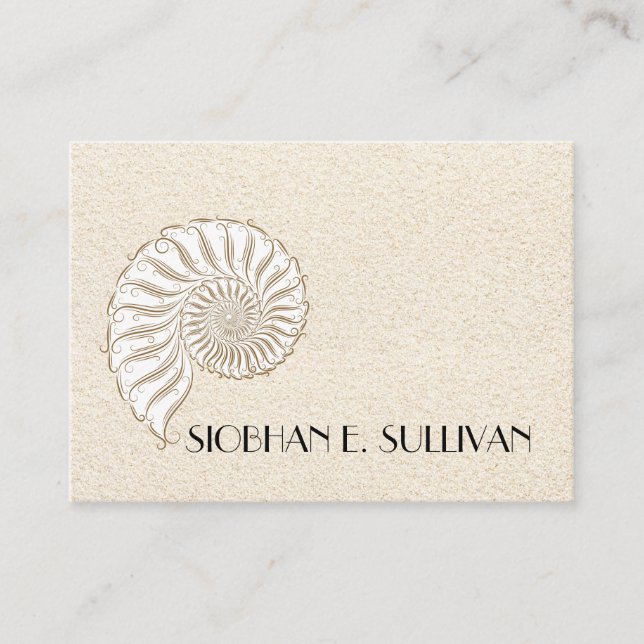 Tarjeta de llamada de Shell elegante / Contactos / (Anverso)