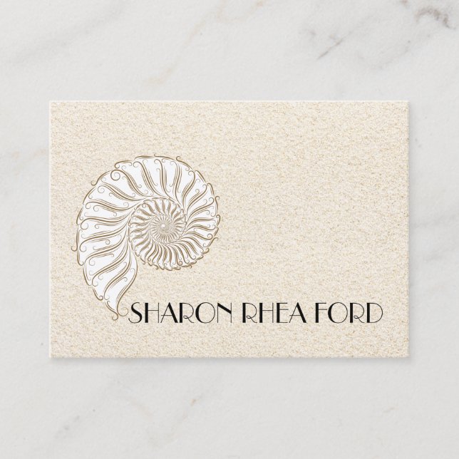 Tarjeta de llamada de Shell elegante / Contactos / (Anverso)