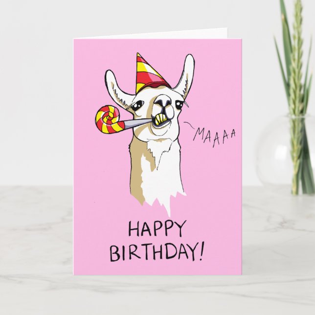 Tarjeta de llamada Fiesta de cumpleaños feliz (Anverso)