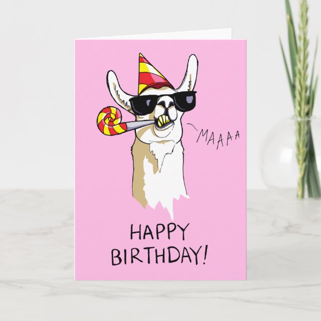 Tarjeta de llamada Fiesta de cumpleaños feliz con  (Anverso)