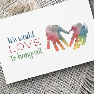 Tarjeta de llamada para las impresiones Rainbow co