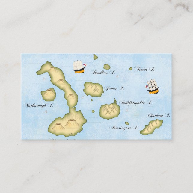 Tarjeta de llamada personalizada del mapa de las i (Anverso)
