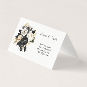 Tarjeta de llamada plegada floral